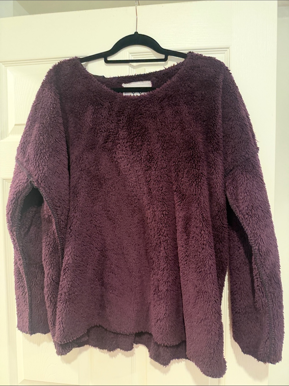 Johnny Was Plush Scoop-Neck Sweater in Plum